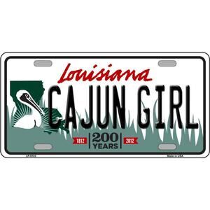 Cajun Girl License Plate Sign Wall Art Sign Metal Louisiana New Retro LSU  Auto